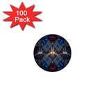 Fancy Fractal Pattern 1  Mini Buttons (100 pack)  Front