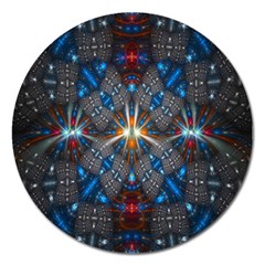 Fancy Fractal Pattern Magnet 5  (round) by Simbadda