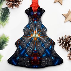 Fancy Fractal Pattern Christmas Tree Ornament (two Sides) by Simbadda