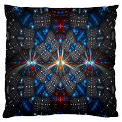 Fancy Fractal Pattern Standard Flano Cushion Case (one Side) by Simbadda