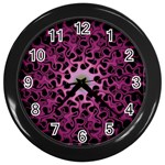 Cool Fractal Wall Clocks (Black) Front