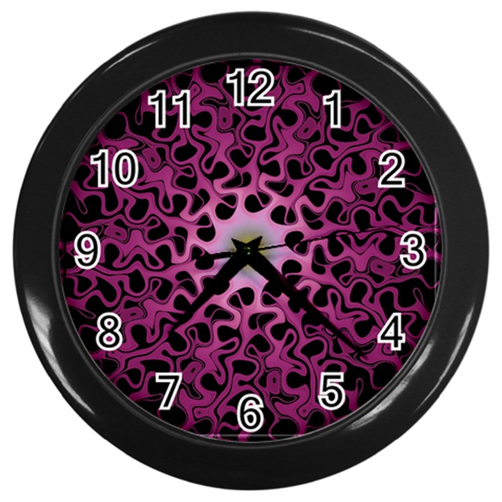 Cool Fractal Wall Clocks (Black)