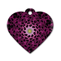 Cool Fractal Dog Tag Heart (one Side) by Simbadda