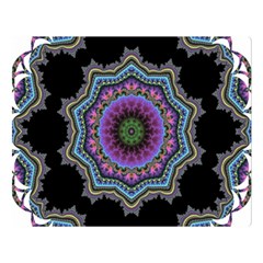 Fractal Lace Double Sided Flano Blanket (large)  by Simbadda