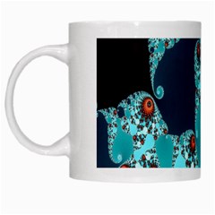 Decorative Fractal Background White Mugs by Simbadda