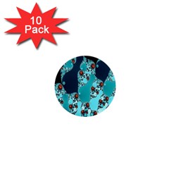 Decorative Fractal Background 1  Mini Buttons (10 Pack)  by Simbadda