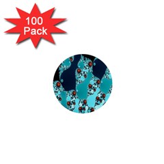 Decorative Fractal Background 1  Mini Buttons (100 Pack)  by Simbadda