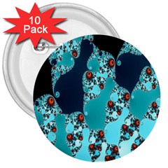 Decorative Fractal Background 3  Buttons (10 Pack)  by Simbadda