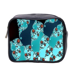 Decorative Fractal Background Mini Toiletries Bag 2-side by Simbadda