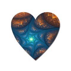 Fractal Star Heart Magnet by Simbadda