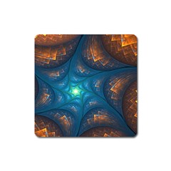 Fractal Star Square Magnet by Simbadda