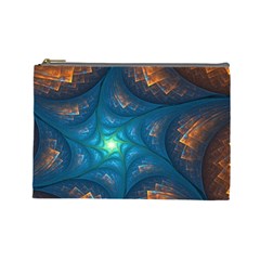 Fractal Star Cosmetic Bag (large)  by Simbadda