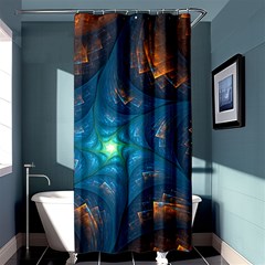 Fractal Star Shower Curtain 36  X 72  (stall)  by Simbadda