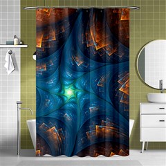 Fractal Star Shower Curtain 48  X 72  (small)  by Simbadda