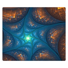 Fractal Star Double Sided Flano Blanket (small)  by Simbadda