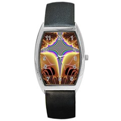 Symmetric Fractal Barrel Style Metal Watch by Simbadda