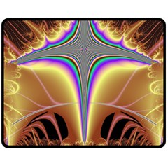 Symmetric Fractal Fleece Blanket (medium)  by Simbadda