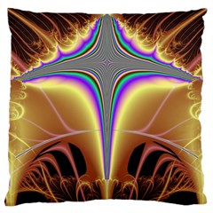 Symmetric Fractal Large Cushion Case (two Sides) by Simbadda