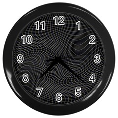 Distorted Net Pattern Wall Clocks (black) by Simbadda