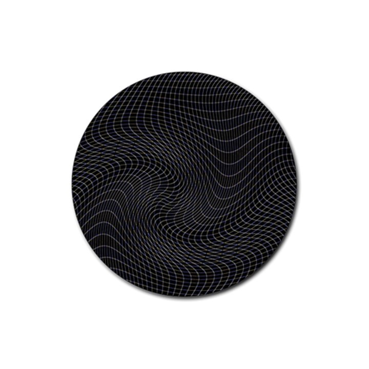 Distorted Net Pattern Rubber Round Coaster (4 pack) 