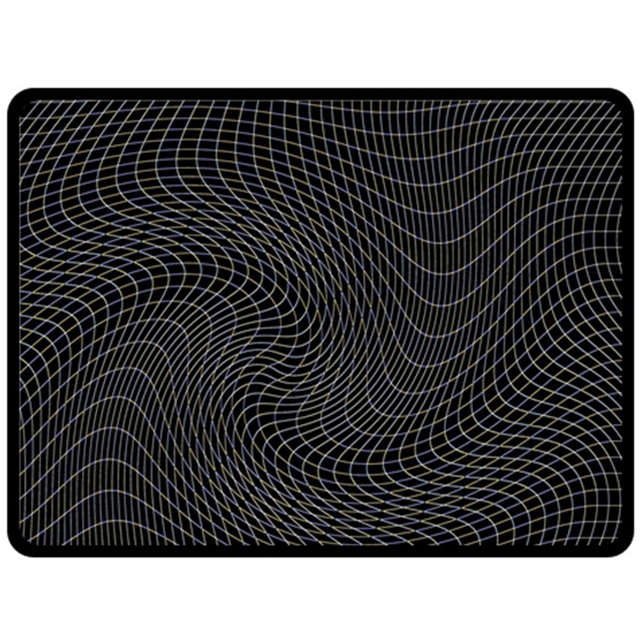 Distorted Net Pattern Fleece Blanket (Large) 