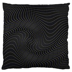 Distorted Net Pattern Large Cushion Case (two Sides) by Simbadda