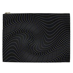 Distorted Net Pattern Cosmetic Bag (xxl)  by Simbadda