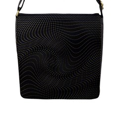 Distorted Net Pattern Flap Messenger Bag (l)  by Simbadda