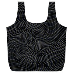 Distorted Net Pattern Full Print Recycle Bags (l)  by Simbadda