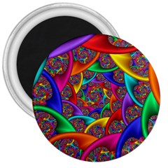 Color Spiral 3  Magnets by Simbadda