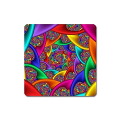 Color Spiral Square Magnet by Simbadda