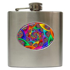 Color Spiral Hip Flask (6 Oz) by Simbadda