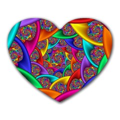 Color Spiral Heart Mousepads by Simbadda