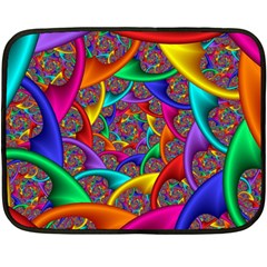 Color Spiral Double Sided Fleece Blanket (mini)  by Simbadda