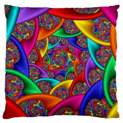 Color Spiral Large Cushion Case (one Side) by Simbadda