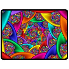 Color Spiral Double Sided Fleece Blanket (large)  by Simbadda