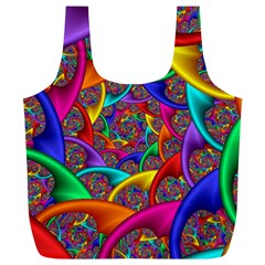 Color Spiral Full Print Recycle Bags (l)  by Simbadda