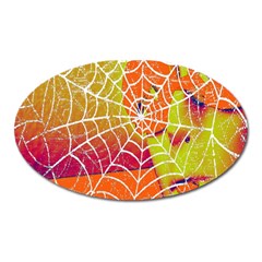 Orange Guy Spider Web Oval Magnet by Simbadda