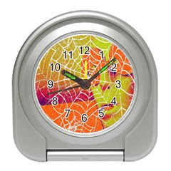 Orange Guy Spider Web Travel Alarm Clocks by Simbadda