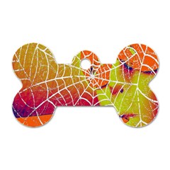 Orange Guy Spider Web Dog Tag Bone (two Sides) by Simbadda