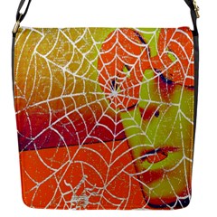 Orange Guy Spider Web Flap Messenger Bag (s) by Simbadda