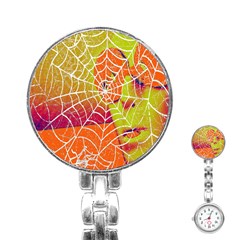 Orange Guy Spider Web Stainless Steel Nurses Watch by Simbadda