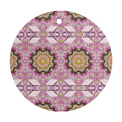 Floral Pattern Seamless Wallpaper Ornament (round) by Simbadda