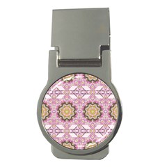 Floral Pattern Seamless Wallpaper Money Clips (round)  by Simbadda