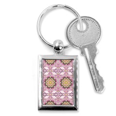 Floral Pattern Seamless Wallpaper Key Chains (rectangle)  by Simbadda