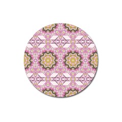 Floral Pattern Seamless Wallpaper Magnet 3  (round) by Simbadda