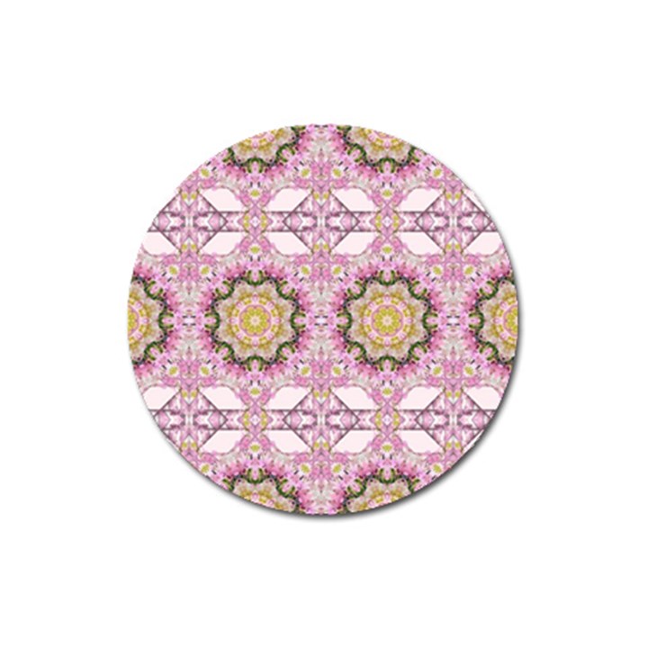 Floral Pattern Seamless Wallpaper Magnet 3  (Round)