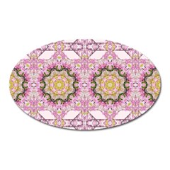 Floral Pattern Seamless Wallpaper Oval Magnet by Simbadda