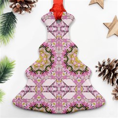 Floral Pattern Seamless Wallpaper Christmas Tree Ornament (two Sides) by Simbadda