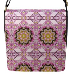 Floral Pattern Seamless Wallpaper Flap Messenger Bag (s) by Simbadda